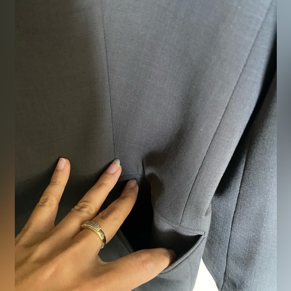 Grey Vintage Calvin Klein Boyfriend Blazer Jacket Size 8 Grey - Picture 4 of 8